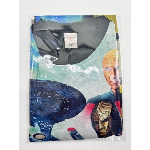 Star Trek: The Next Generation Crew Big Graphics All Over Print T Shirt Mens 2XL - Picture 2 of 7